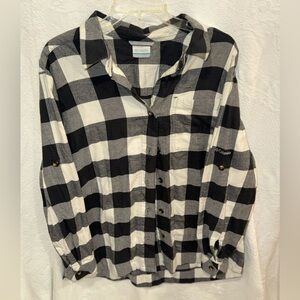 Columbia Black and White Checkered Shirt u13